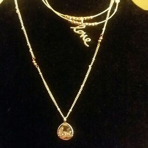 Matching "LOVE" Necklace and Bangle